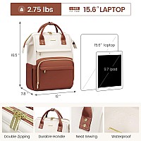 Lovevook Leather Backpack For Women156 Inch Leather Laptop Backpack Womenprofessional Work Backpack Nurse College Teacher Bag