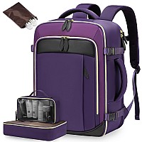 Lovevook Travel Backpack For Women 40L Carry On Backpack With 3 Packing Cubestsa Personal Item Travel Bag Airline Approved Wa