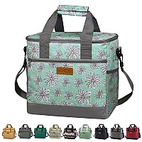 Iknoe Large Cooler Bag Collapsible 15L Insulated Bags Leakproof Lunch Cooler Tote With Multipockets For Adult Insulated Lunc