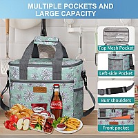 Iknoe Large Cooler Bag Collapsible 15L Insulated Bags Leakproof Lunch Cooler Tote With Multipockets For Adult Insulated Lunc