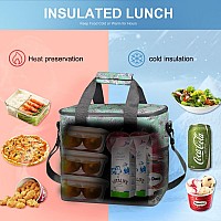 Iknoe Large Cooler Bag Collapsible 15L Insulated Bags Leakproof Lunch Cooler Tote With Multipockets For Adult Insulated Lunc