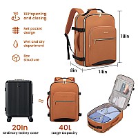 Lovevook 40L Large Travel Backpack For Women Men 17 Inch Carry On Backpack For Traveling On Airplane Personal Item Travel Bag