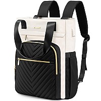 Lovevook Laptop Backpack For Women 173 Inch Work Business Laptop Bag Wide Top Open Teacher Nurse Bag With Usb Port Waterproo