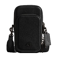 Coach Phone Crossbody In Crossgrain Leather