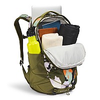 The North Face Womens Borealis Commuter Laptop Backpack Forest Olive Grounded Floral Printforest Olive One Size