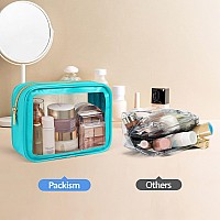 Packism Tsa Approved Toiletry Bag 2 Pack Upgrade Coloredged Clear Makeup Bag Clear Toiletry Bag For Traveling Fits Various S