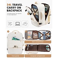 Lovevook Travel Backpack For Women 40L Travel Back Pack Carry On Backpack For Airplanes Tsa Personal Item Backpack Fits 156