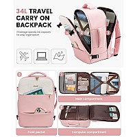 Lovevook Travel Backpack For Women 40L Travel Back Pack Carry On Backpack For Airplanes Tsa Personal Item Backpacks Fits 156