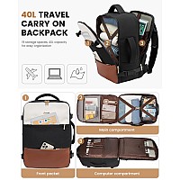 Lovevook Travel Backpack For Women 47L Travel Back Pack Carry On Backpack For Airplanes Tsa Personal Item Backpack Fits 173