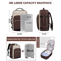 Lovevook Large Travel Backpack For Women Men Carry On Backpack Airline Approved Tsa Personal Item Travel Bag Fits 17 Laptop