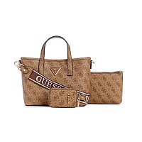 Guess Latona Mini Tote Latte Logo