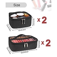 Relavel Rolling Makeup Case Backpack Travel Train Case Organizer With Big Wheels Cosmetic Case With 4 Pcs Makeup Bags