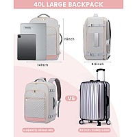 Lovevook Travel Backpack For Women40L Carry On Backpack Flight Approvedtsa Personal Item Travel Bag Fits 17 Inch Laptopbusine