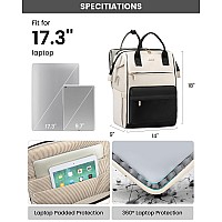 Lovevook Laptop Backpack For Women 17 Inch Work Teacher Nurse Bag With Laptop Compartment Large Capacity Business Computer Bac