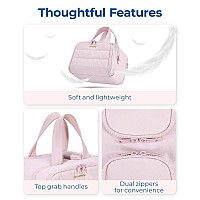 Bagsmart Travel Toiletry Bag Lightweight Large Wideopen Travel Bag For Women Puffy Cosmetic Makeup Bag Organizer With Handle