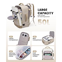 Lovevook Large Travel Backpack For Women 50L Carry On Backpack Airplane Approvedtsa Personal Item Travel Bag For Women Fits 18