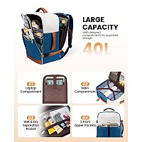 Lovevook Travel Backpack For Women Tsa Carry On Backpack Flight Approved Luggage 40L Water Resistant Personal Item Daypack Lar