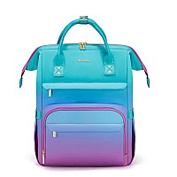 Lovevook Gradient Laptop Backpack For Women156 Inch Work Computer Bakcpack Purse Laptop Bag With Antitheft Pocketwaterproof