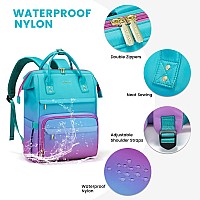 Lovevook Gradient Laptop Backpack For Women156 Inch Work Computer Bakcpack Purse Laptop Bag With Antitheft Pocketwaterproof