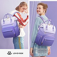 Lovevook Gradient Laptop Backpack For Women156 Inch Work Computer Bakcpack Purse Laptop Bag With Antitheft Pocketwaterproof