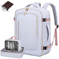 Lovevook Travel Backpack For Women Men 45L Carry On Backpack Personal Item Bag With 3 Packing Cubes Business Weekender Over