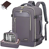 Lovevook Travel Backpack For Women Men 45L Carry On Backpack Personal Item Bag With 3 Packing Cubes Business Weekender Over