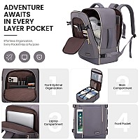 Lovevook Travel Backpack For Women Men 45L Carry On Backpack Personal Item Bag With 3 Packing Cubes Business Weekender Over