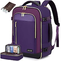 Lovevook Travel Backpack For Women Men 40L Carry On Backpack Personal Item Bag With 3 Packing Cubes Business Weekender Over