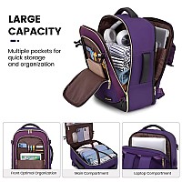 Lovevook Travel Backpack For Women Men 40L Carry On Backpack Personal Item Bag With 3 Packing Cubes Business Weekender Over