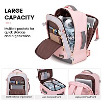 Lovevook Travel Backpack For Women Men 40L Carry On Backpack Personal Item Bag With 3 Packing Cubes Business Weekender Over