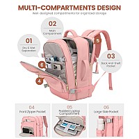 Lovevook Travel Backpack For Women 40L Carry On Backpack Flight Approved Tsa Personal Item Backpack Fits 17 Inch Laptop Busin