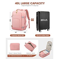 Lovevook Travel Backpack For Women 40L Carry On Backpack Flight Approved Tsa Personal Item Backpack Fits 17 Inch Laptop Busin