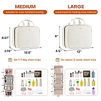 Bafamye 8L Travel Toiletry Bag For Women 21 Gal Waterresistant Makeup Cosmetic Bag Organizer With Hanging Hook For Travel Ac