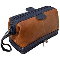 Rustic Town Leather Toiletry Bag Valentines Day Gifts For Him Her Travel Gift Men Shaving Dopp Kit Bathroom Shower Toiletrie