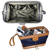 Rustic Town Leather Toiletry Bag Valentines Day Gifts For Him Her Travel Gift Men Shaving Dopp Kit Bathroom Shower Toiletrie