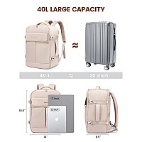 Lovevook Travel Backpack For Women 40L Large Carry On Backpack Flight Approved Waterproof Personal Item Travel Bag Fits 173