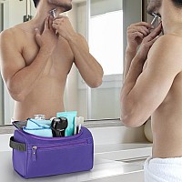 Haoguagua Hanging Travel Toiletry Bag Dopp Kit Shaving Wash Bag For Men Cosmetic Makeup Organizer For Women Blue