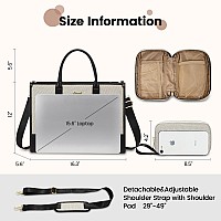 Lovevook Laptop Tote Bags For Women Canvas Work Bag 156 Inch Large Professional Teacher Purse Lightweight Computer Bag Briefcas