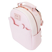 Loungefly Barbie Rose Gold Logo Convertible Backpack Chic Style On The Go