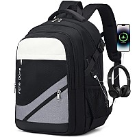 Fengdong Large Laptop Backpack 173 Inch Travel College Backpack Waterproof Bookbag For Men Women Business Backpack With Usb C