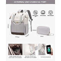 Lovevook Laptop Backpack For Women 156 Inch Work Laptop Bag With Usb Port Fashion Teacher Nurse Backpack Purse Waterproof Tr