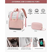 Lovevook Laptop Backpack For Women 156 Inch Work Laptop Bag With Usb Port Fashion Teacher Nurse Backpack Purse Waterproof Tr