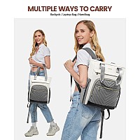 Lovevook Laptop Backpack For Women 17 Inch Work Laptop Bag Teacher Nurse Backpack Wide Open Travel Backpack Purse Convertible