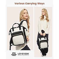 Lovevook 17 Inch Laptop Backpack For Womentravel Work Backpack Purse With Usb Portlarge Capacity Nurse Bag Teacher Backpackwa