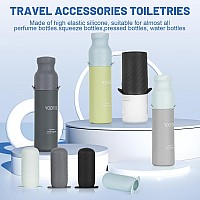 Mrsdry Bottle Covers For Travel Elastic Sleeves For Leak Proofing Travel Size Container Silicone Toiletry Sleeves Leak Locks