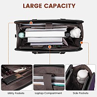 Lovevook Laptop Bag For Women Canvas Laptop Tote Bag Large Capacity Work Bags Computer Bag Briefcase Lightweight Handbag Shoulde