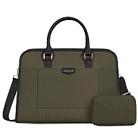 Lovevook Laptop Bag For Women Canvas Laptop Tote Bag Large Capacity Work Bags Computer Bag Briefcase Lightweight Handbag Shoulde