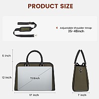 Lovevook Laptop Bag For Women Canvas Laptop Tote Bag Large Capacity Work Bags Computer Bag Briefcase Lightweight Handbag Shoulde