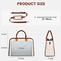 Lovevook Laptop Bag For Women Canvas Laptop Tote Bag Large Capacity Work Bags Computer Bag Briefcase Lightweight Handbag Shoulde