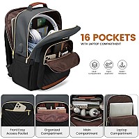 Lovevook Laptop Backpack Women173 Inch Laptop Bag Computer Backpack For Womenprofessional Waterproof Women Travel Backpack Pu